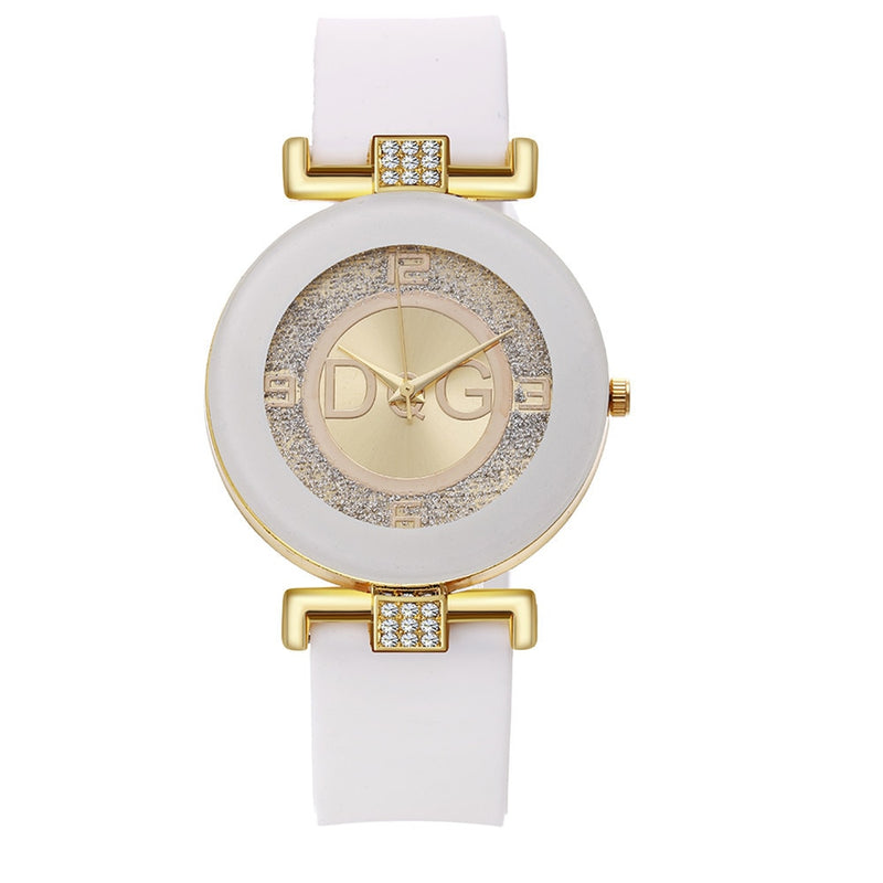 Relógios de quartzo design minimalista com pulseira de silicone.