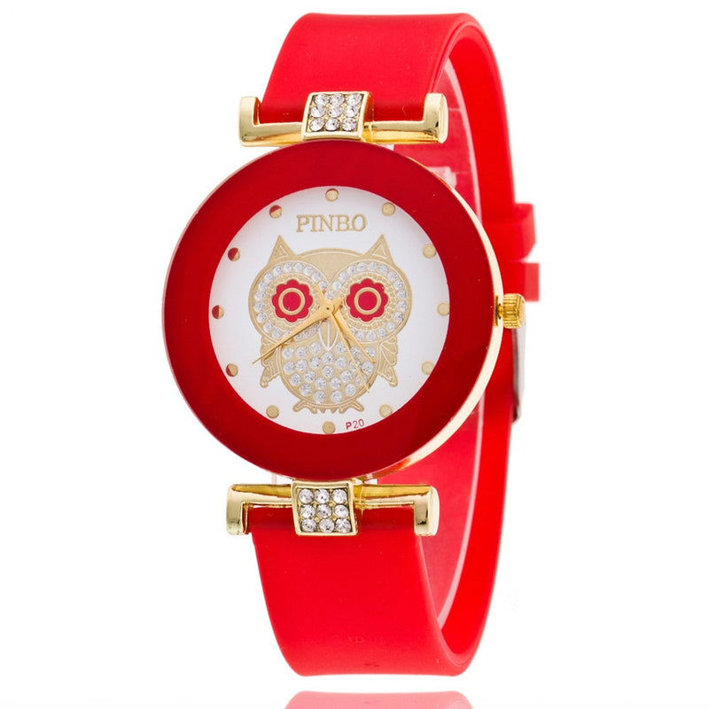Relógios de quartzo design minimalista com pulseira de silicone.